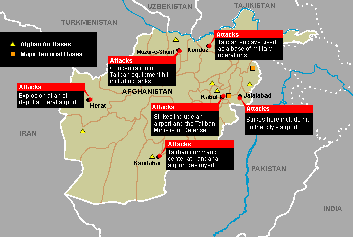 Afghanistan tactical map